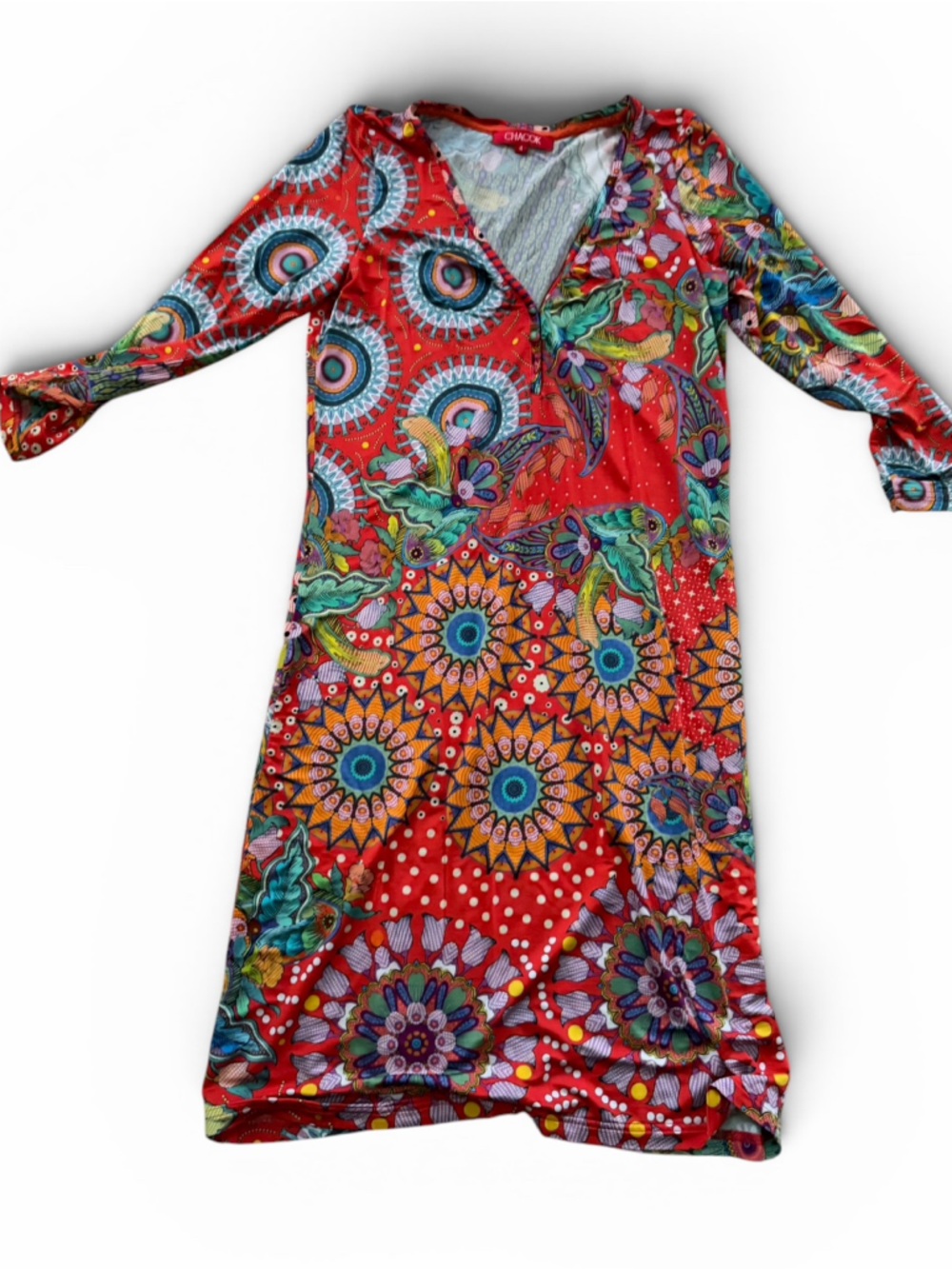 Chacok orange Multicolor Patterned dress size 4-6